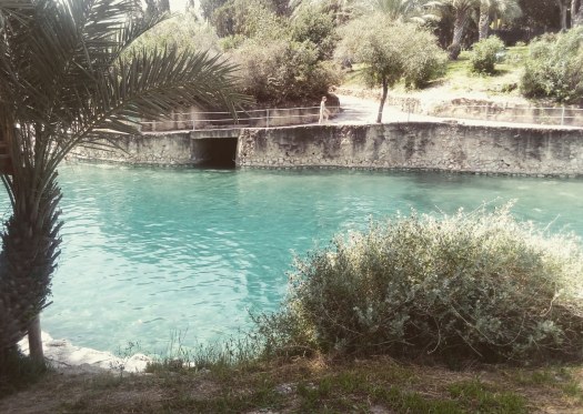 בריכת מים עמוקים בצבע טורקיז- הסחנה- גן לאומי גן השלושה