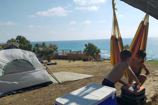 מתחם האוהלים. אכזיב